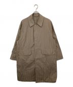 AURALEEオーラリー）の古着「FINX WEATHER CLOTH CHECK COAT」｜ベージュ