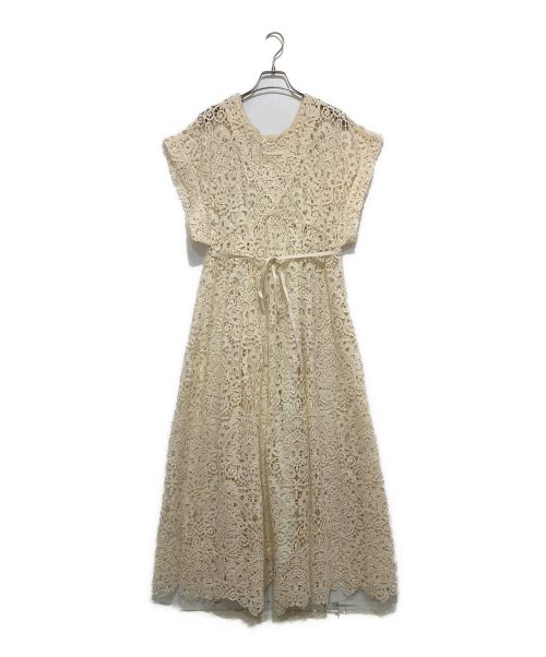 Ameri（アメリ）AMERI (アメリ) MEDI 2WAY FLARE CHEMICAL LACE DRESS ホワイト サイズ:Mの古着・服飾アイテム