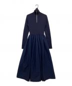 JOSE MOONジョゼムーン）の古着「ZIP UP DOCKING KNIT DRESS」｜ネイビー