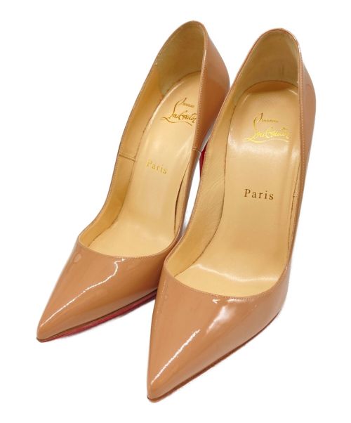 Christian Louboutin（クリスチャン・ルブタン）Christian Louboutin (クリスチャン・ルブタン) SO KATE パテントハイヒールパンプス ベージュ サイズ:37 1/2の古着・服飾アイテム