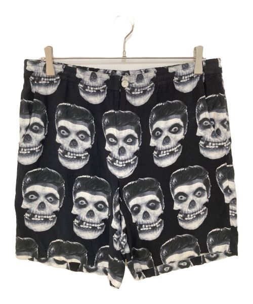 WACKO MARIA（ワコマリア）WACKO MARIA (ワコマリア) REGENT SKULL HAWAIIAN SHORTS ブラック サイズ:Lの古着・服飾アイテム