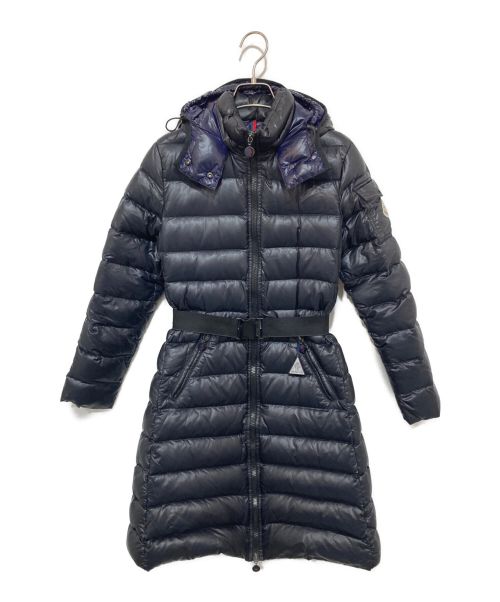 MONCLER（モンクレール）MONCLER (モンクレール) MOKACINE ベルト付ダウンコート ブラックの古着・服飾アイテム