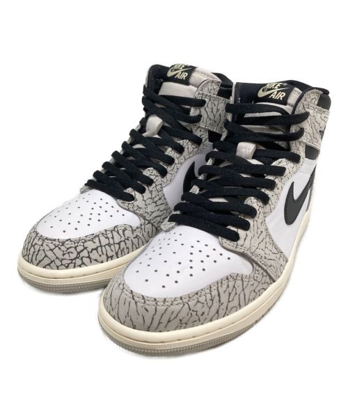 NIKE（ナイキ）NIKE (ナイキ) AIR JORDAN 1 RETRO HIGHスニーカー ホワイト サイズ:US9 2/1の古着・服飾アイテム