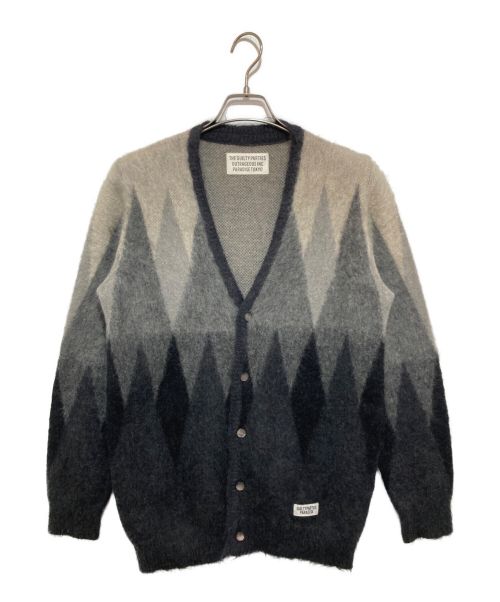 WACKO MARIA（ワコマリア）WACKO MARIA (ワコマリア) MOHAIR DIAMOND JACQUARD CARDIGAN グレー サイズ:Ｓの古着・服飾アイテム