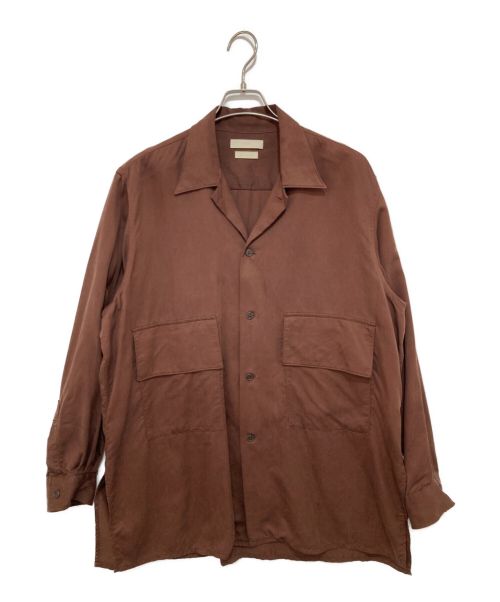 YOKE（ヨーク）YOKE (ヨーク) BIG FLAP LONG SHIRTS ブラウン サイズ:2の古着・服飾アイテム