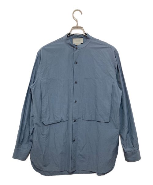 YOKE（ヨーク）YOKE (ヨーク) BAND COLLAR LONG SHIRTS ブルー サイズ:Mの古着・服飾アイテム