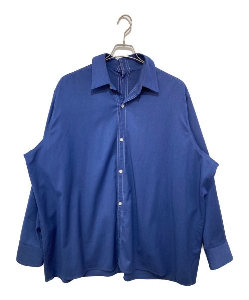 LiNoH（リノー）LiNoH (リノー) BACK OPEN OVER SHIRT ブルー サイズ:1の古着・服飾アイテム