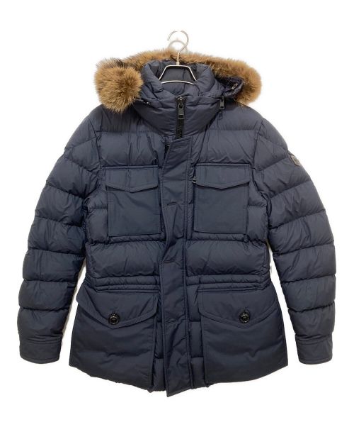 MONCLER（モンクレール）MONCLER (モンクレール) AUGERT ラクーンファーダウンジャケット ネイビー サイズ:3の古着・服飾アイテム