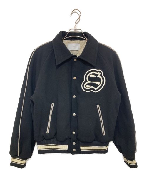 SUGARHILL（シュガーヒル）SUGARHILL (シュガーヒル) MELTON STADIUM JACKET ブラック サイズ:2の古着・服飾アイテム