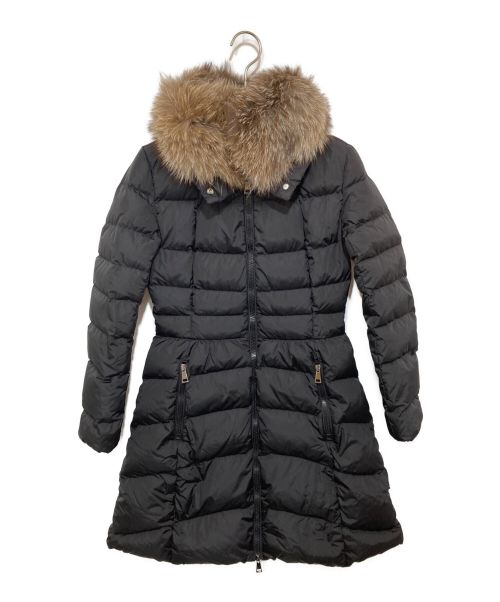 MONCLER（モンクレール）MONCLER (モンクレール) HIRONDELLE ファー付ダウンコート ブラックの古着・服飾アイテム