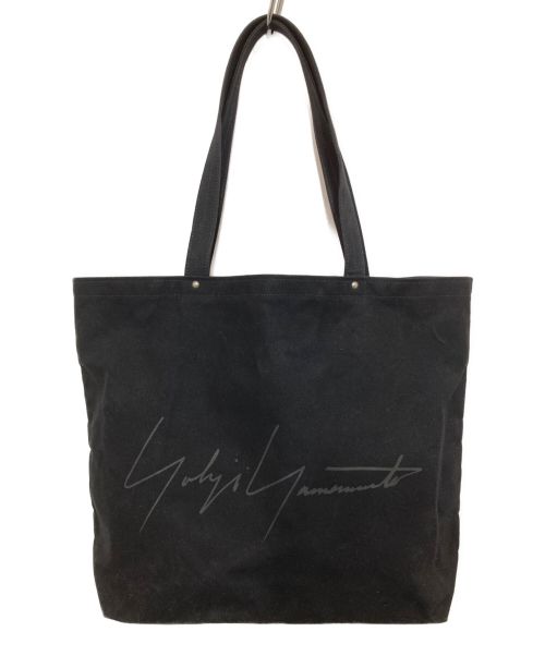 WILDSIDE YOHJI YAMAMOTO（ワイルドサイド ヨウジ ヤマモト）WILDSIDE YOHJI YAMAMOTO (ワイルドサイド ヨウジ ヤマモト) 一澤帆布 (イチザワハンプ) 綿帆布製手さげかばん ブラックの古着・服飾アイテム