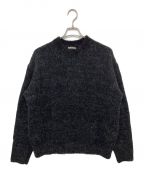 AURALEEオーラリー）の古着「ALPACA WOOL SUPER LIGHT KNIT BIG P/O」｜ブラック