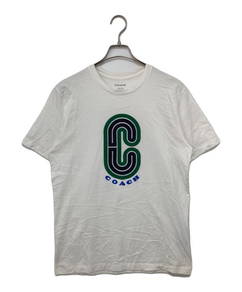 COACH（コーチ）COACH (コーチ) シグネチャーロゴTシャツ ホワイト サイズ:Mの古着・服飾アイテム