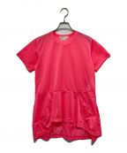 COMME des GARCONSコムデギャルソン）の古着「メッシュTシャツ」｜ショッキングピンク