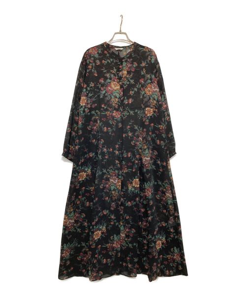 CLANE（クラネ）CLANE (クラネ) OLD FLOWER MAXI OP ブラック サイズ:2の古着・服飾アイテム