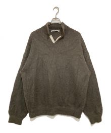 Name.（ネーム）の古着「MOHAIR SKIPPER PULL OVER ニット」｜オリーブ