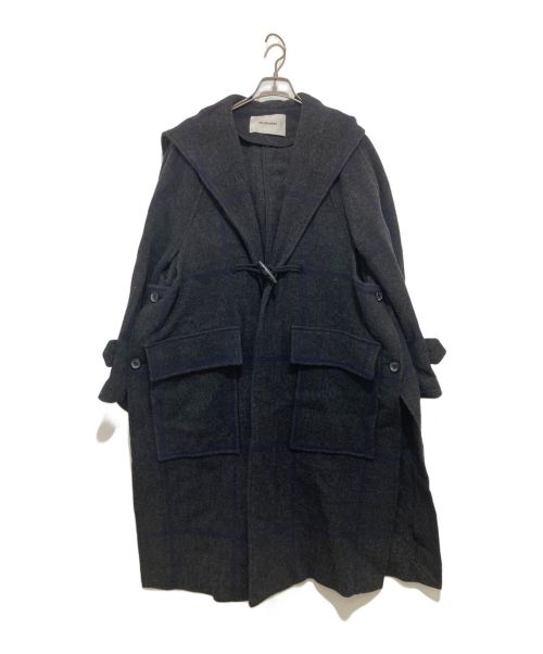 rito structure（リト ストラクチャー）rito structure (リト ストラクチャー) GRID-PATTERN DUFFLE COAT グレー サイズ:Sの古着・服飾アイテム