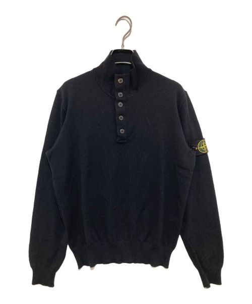 STONE ISLAND（ストーンアイランド）STONE ISLAND (ストーンアイランド) ハイネックボタンニット ブラック サイズ:Mの古着・服飾アイテム