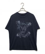 LOUIS VUITTONルイ ヴィトン）の古着「LVステッチロゴTシャツ」｜ネイビー