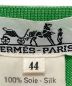 中古・古着 HERMES (エルメス) シルクカーディガン/スカーフ切替カーディガン グリーン サイズ:44：32000円