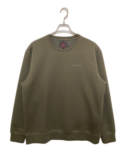 BRIEFING（ブリーフィング）BRIEFING (ブリーフィング) 3D LOGO CREW NECK SWEAT グレー サイズ:XLの古着・服飾アイテム