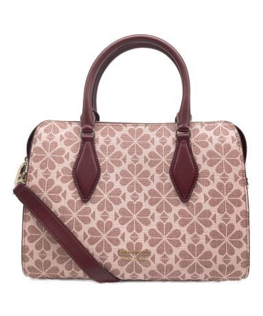 【中古・古着通販】Kate Spade (ケイトスペード) ケイシー スペード フラワー コーテッド キャンバス ミディアム サッチェル バッグ  ピンク｜ブランド・古着通販 トレファク公式【TREFAC FASHION】スマホサイト