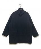 H BEAUTY&YOUTHエイチ ビューティー&ユース）の古着「PILE MELTON STAND COLLAR COAT」｜ブラック