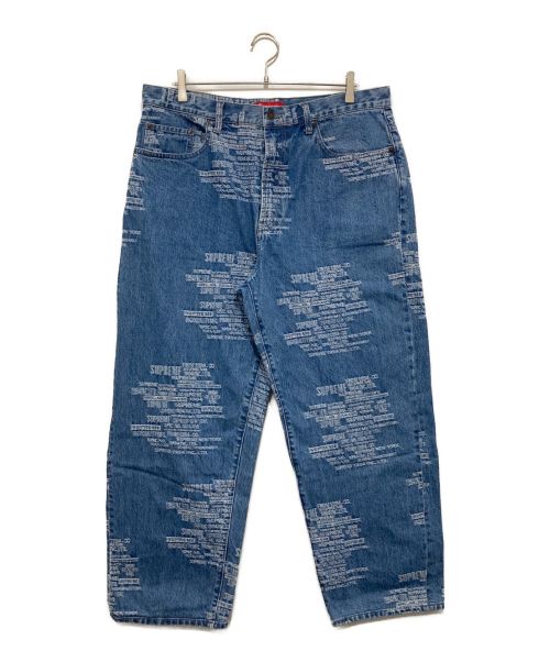 SUPREME（シュプリーム）Supreme (シュプリーム) trademark jacquard baggy jean インディゴ サイズ:W34の古着・服飾アイテム