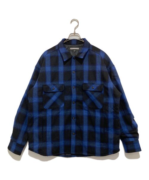 NEIGHBORHOOD（ネイバーフッド）NEIGHBORHOOD (ネイバーフッド) BUFFALO CHECK SH LS ネイビー サイズ:L　の古着・服飾アイテム