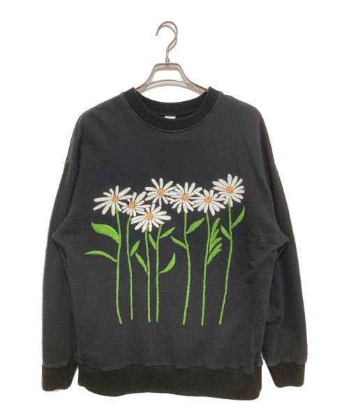 Niche.（ニッチ）Niche. (ニッチ) HAND Embroidery Sweat-COSMOS ブラック サイズ:XLの古着・服飾アイテム