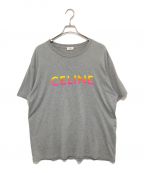 CELINEセリーヌ）の古着「グラデーションロゴプリントTシャツ」｜グレー