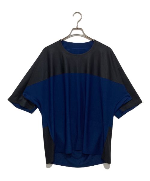 IM ISSEY MIYAKE（アイエムイッセイミヤケ）IM ISSEY MIYAKE (アイエムイッセイミヤケ) GEOMETRY JERSEY STITCH 1/3 ネイビー サイズ:3の古着・服飾アイテム