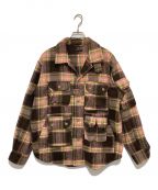 Engineered Garmentsエンジニアド ガーメンツ）の古着「EXPLORER SHIRT JACKET POLY WOOL PLAID」｜ベージュ