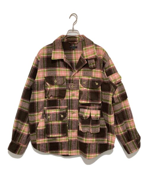 Engineered Garments（エンジニアド ガーメンツ）Engineered Garments (エンジニアド ガーメンツ) EXPLORER SHIRT JACKET POLY WOOL PLAID ベージュ サイズ:Mの古着・服飾アイテム