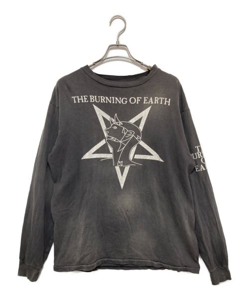 SAINT MICHAEL（セントマイケル）SAINT MICHAEL (セントマイケル) BURN OF EARTH ロングスリーブTシャツ ブラック サイズ:Mの古着・服飾アイテム