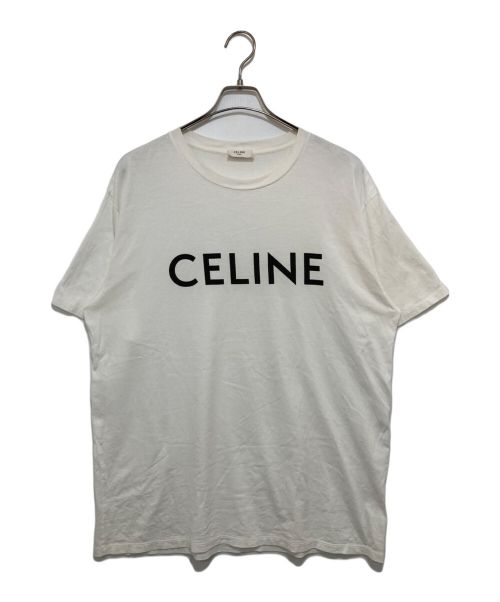 CELINE（セリーヌ）CELINE (セリーヌ) ロゴプリントTシャツ ホワイト サイズ:Mの古着・服飾アイテム