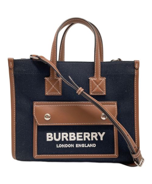 BURBERRY LONDON（バーバリーロンドン）BURBERRY LONDON (バーバリーロンドン) 2WAYキャンバスバッグ ブラックの古着・服飾アイテム