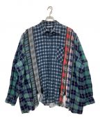 Rebuild by Needlesリビルドバイニードルス）の古着「7 Cuts Zipped Wide Shirt/」｜ネイビー