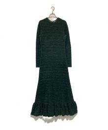 Ameri（アメリ）の古着「LUXURY BALLON HEM CUT DRESS」｜グリーン