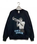 WACKO MARIA×JERZEESワコマリア×ジャージーズ）の古着「CHET BAKER SWEAT SHIRT」｜ブラック