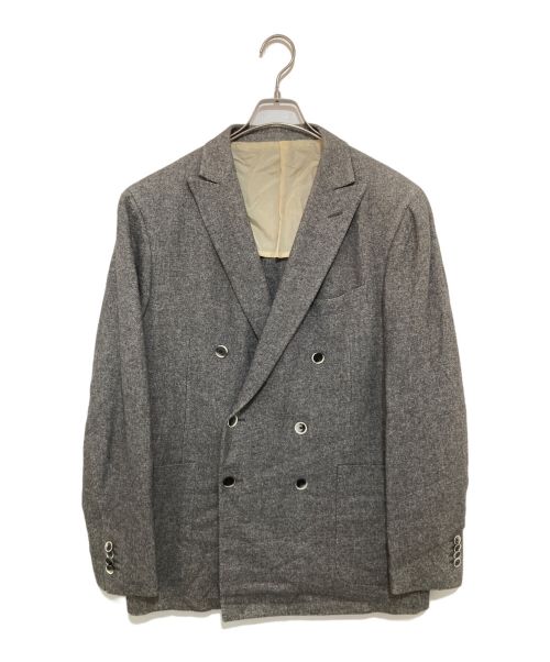 CARUSO（カルーゾ）CARUSO (カルーゾ) ウールダブルジャケット グレー サイズ:50の古着・服飾アイテム