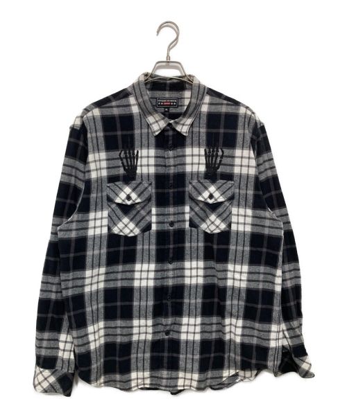 SUPREME（シュプリーム）SUPREME (シュプリーム) Hysteric Glamour (ヒステリックグラマー) Plaid Flannel Shirt ブラック サイズ:XLの古着・服飾アイテム