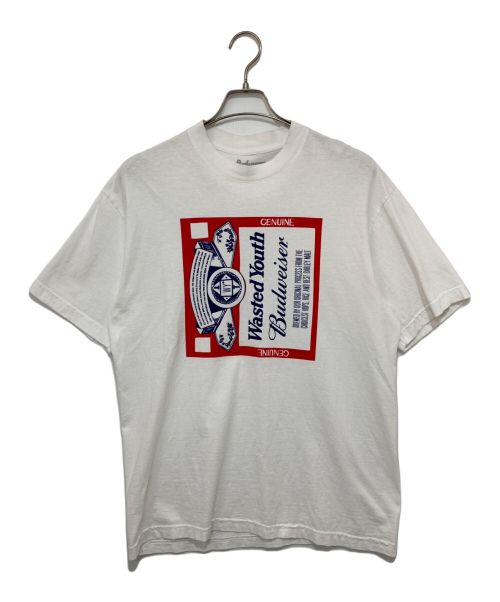 VERDY（ヴェルディ）VERDY (ヴェルディ) BUDWEISER (バドワイザー) WASTED YOUTH (ウエステッド ユース) プリントTシャツ ホワイト サイズ:Mの古着・服飾アイテム