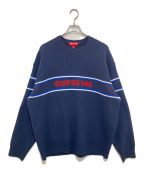 SUPREMEシュプリーム）の古着「chest stripe sweater」｜ネイビー