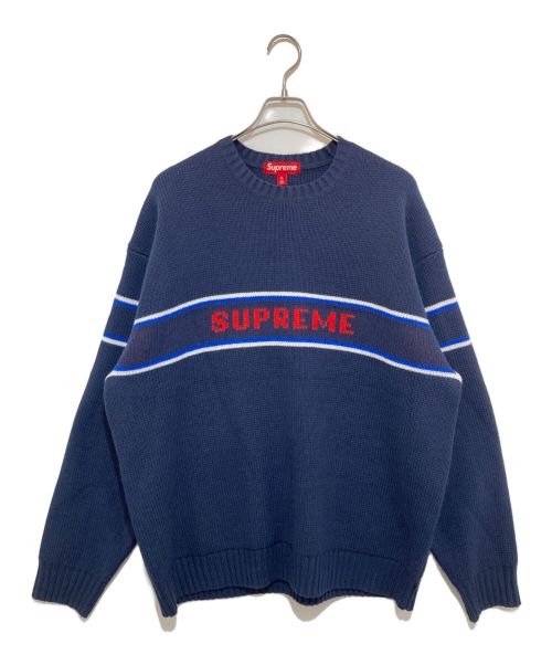 SUPREME（シュプリーム）SUPREME (シュプリーム) chest stripe sweater ネイビー サイズ:XLの古着・服飾アイテム