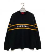 SUPREMEシュプリーム）の古着「chest stripe sweater」｜ブラック