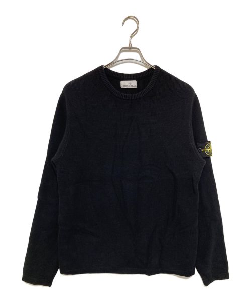 STONE ISLAND（ストーンアイランド）STONE ISLAND (ストーンアイランド) クルーネックニット ブラック サイズ:Lの古着・服飾アイテム