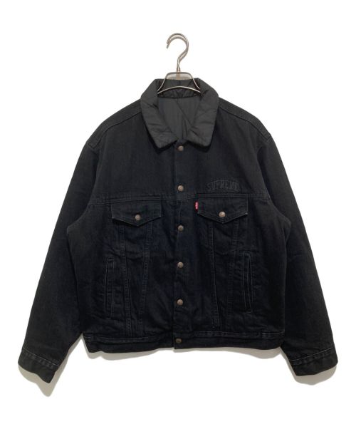 SUPREME（シュプリーム）SUPREME (シュプリーム) LEVI'S (リーバイス) Quilted Reversible Trucker Jacket ブラック サイズ:Mの古着・服飾アイテム