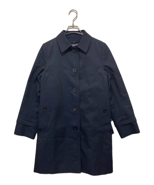 Aquascutum（アクアスキュータム）Aquascutum (アクアスキュータム) ステンカシングルブレストベーシックトレンチコート ネイビー サイズ:8の古着・服飾アイテム