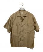 Ron Hermanロンハーマン）の古着「Cotton Linen Utility S/S Shirt」｜ブラウン